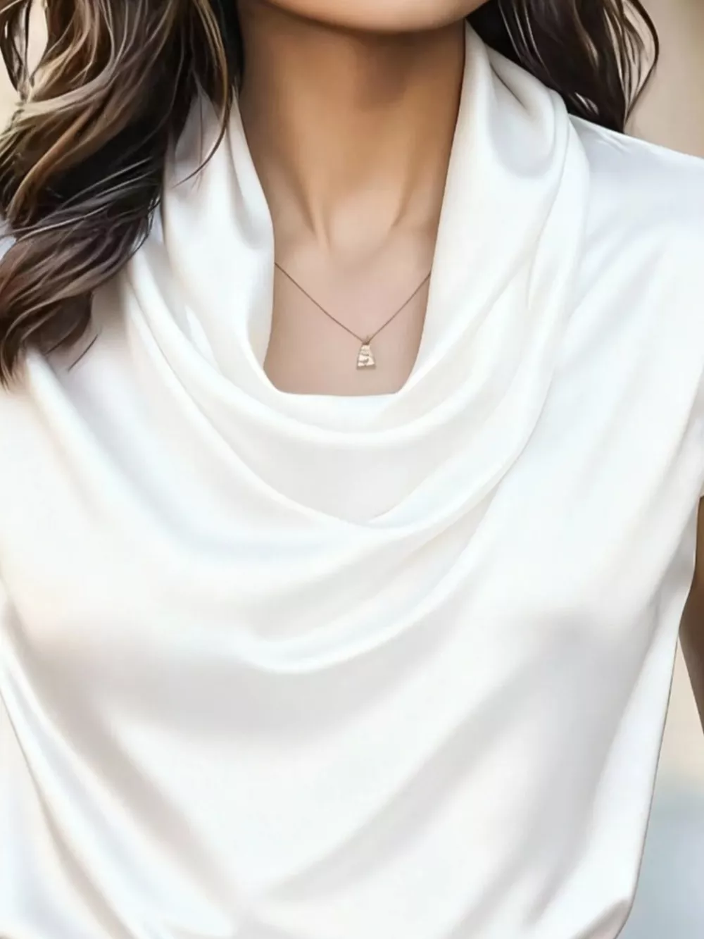 Satin Cowl Neck Blouse, image 12