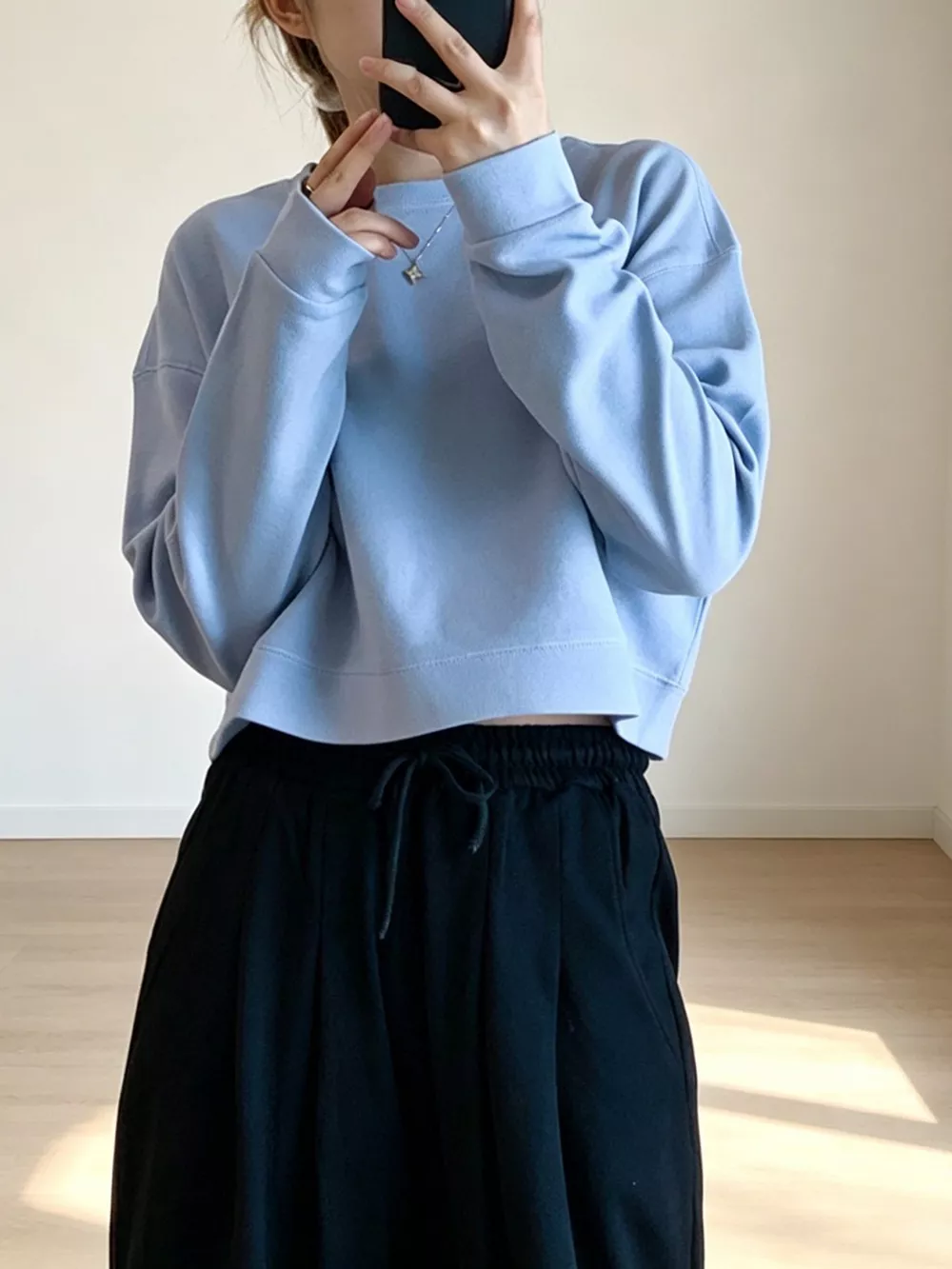 Crew Neck  Drop Shoulder Sweatshirt, image 17