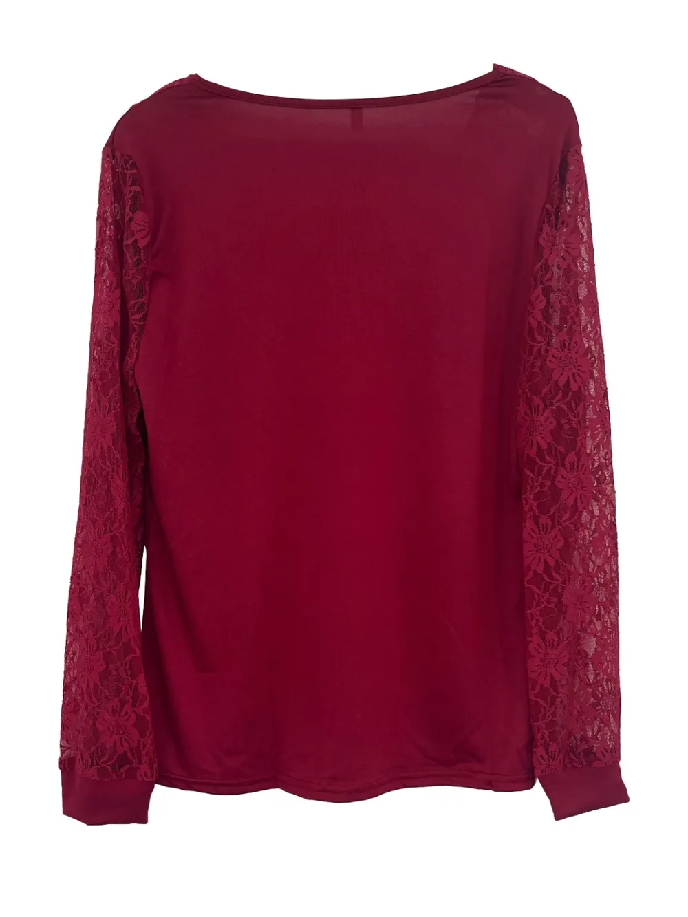 Full Size Lace Detail V-Neck Long Sleeve Blouse, image 9