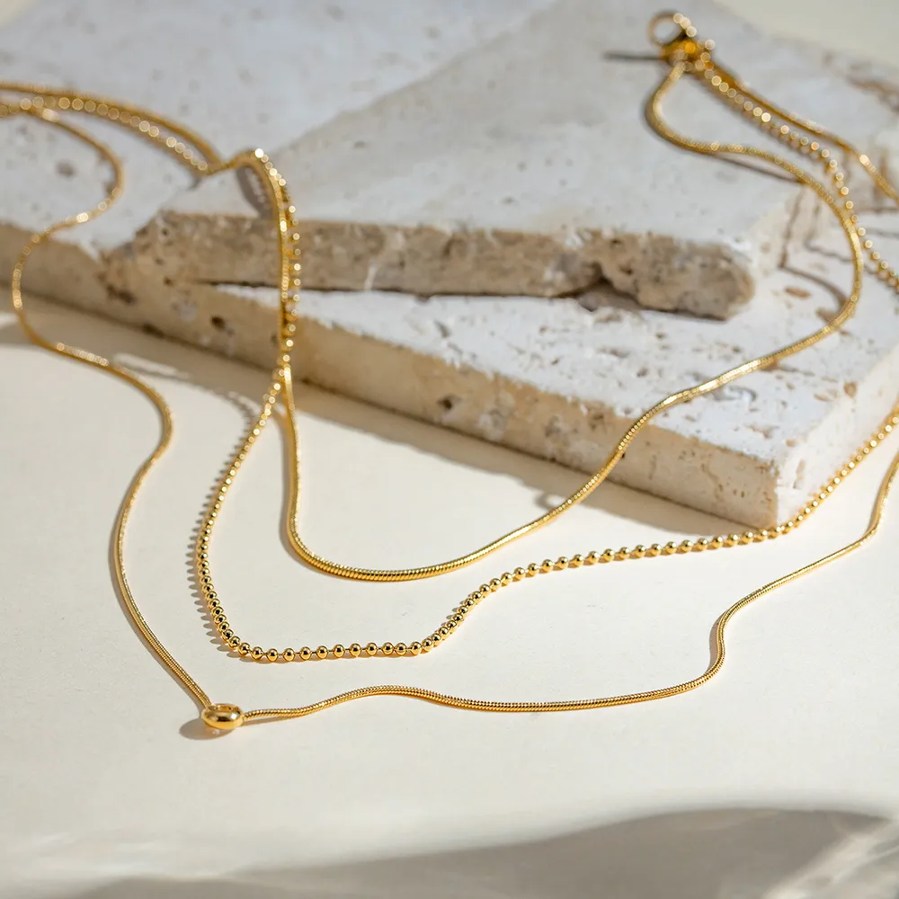 18K Gold-Plated Layered Necklace, image 2