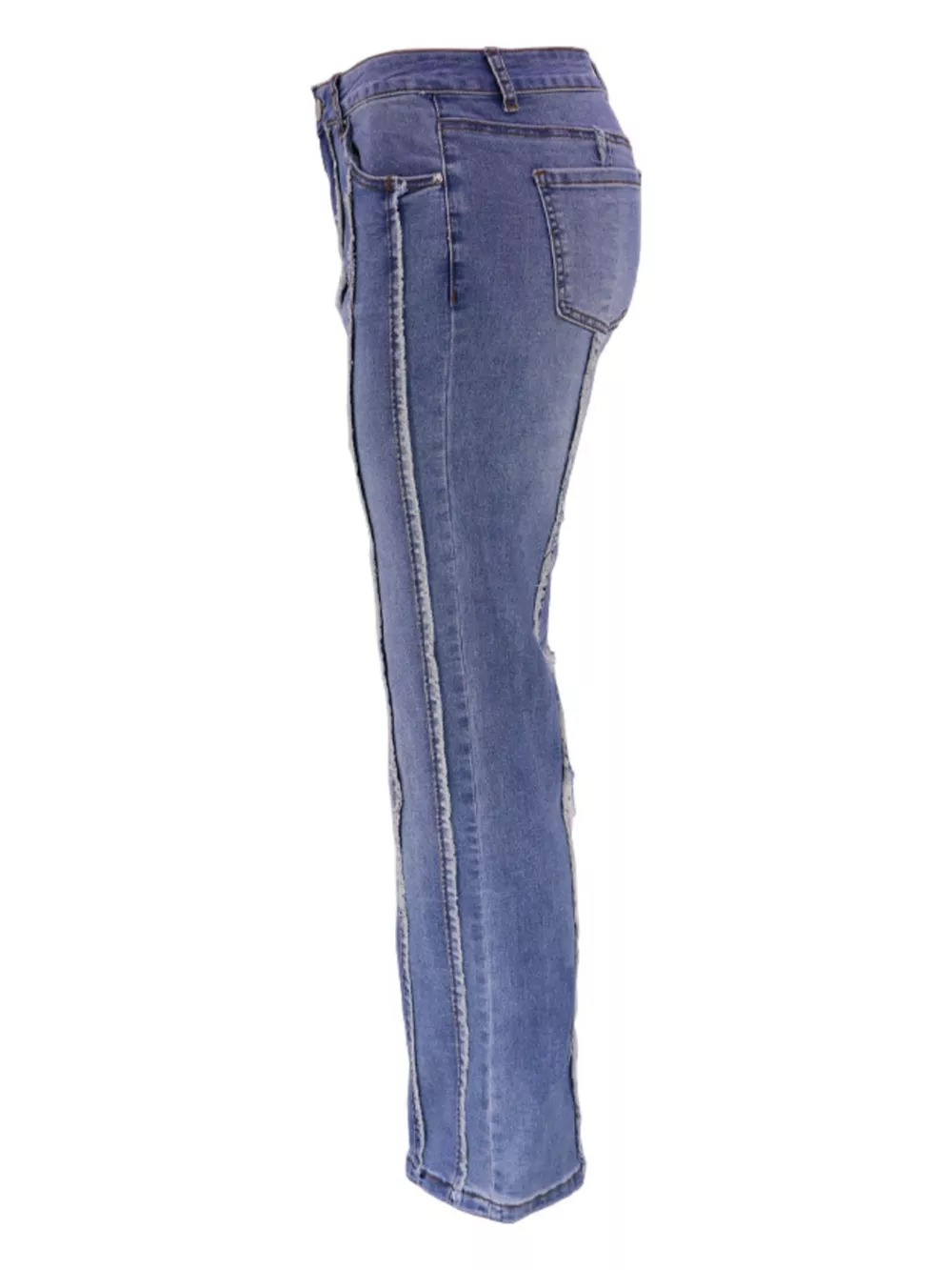 Striped Low-Rise Flare Jeans, image 8