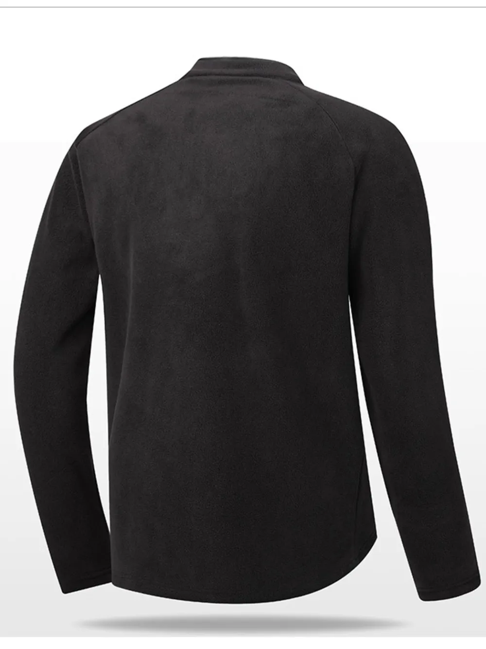 Men's Plus Size Quarter Zip Long Sleeve Sweatshirt, image 3