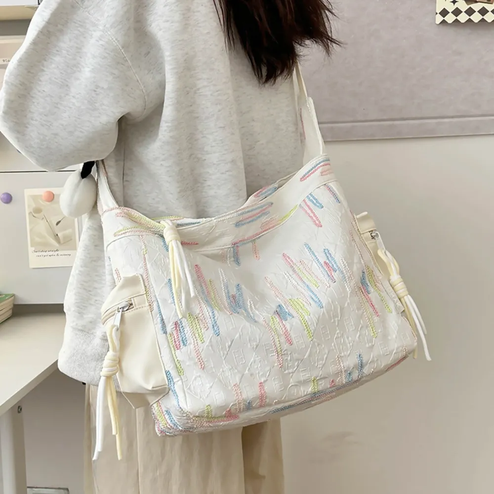 Contrast Texture Shoulder Bag, image 11