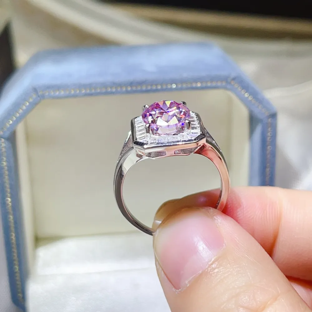 3 Carat Moissanite Square Ring, image 14
