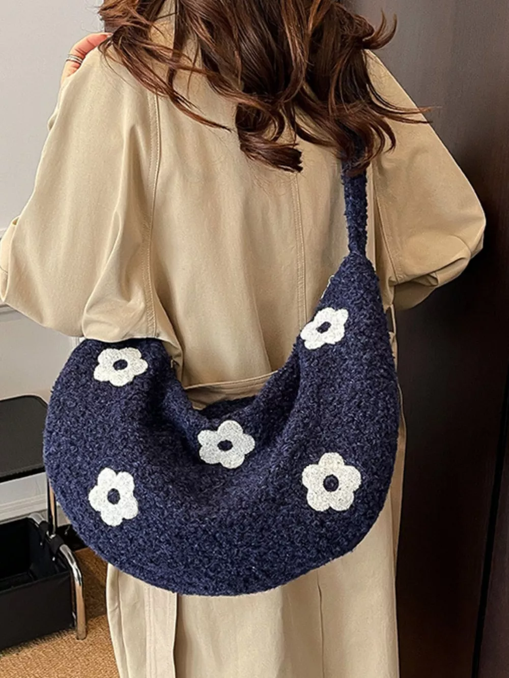 Floral Plush Crossbody Bag, image 6