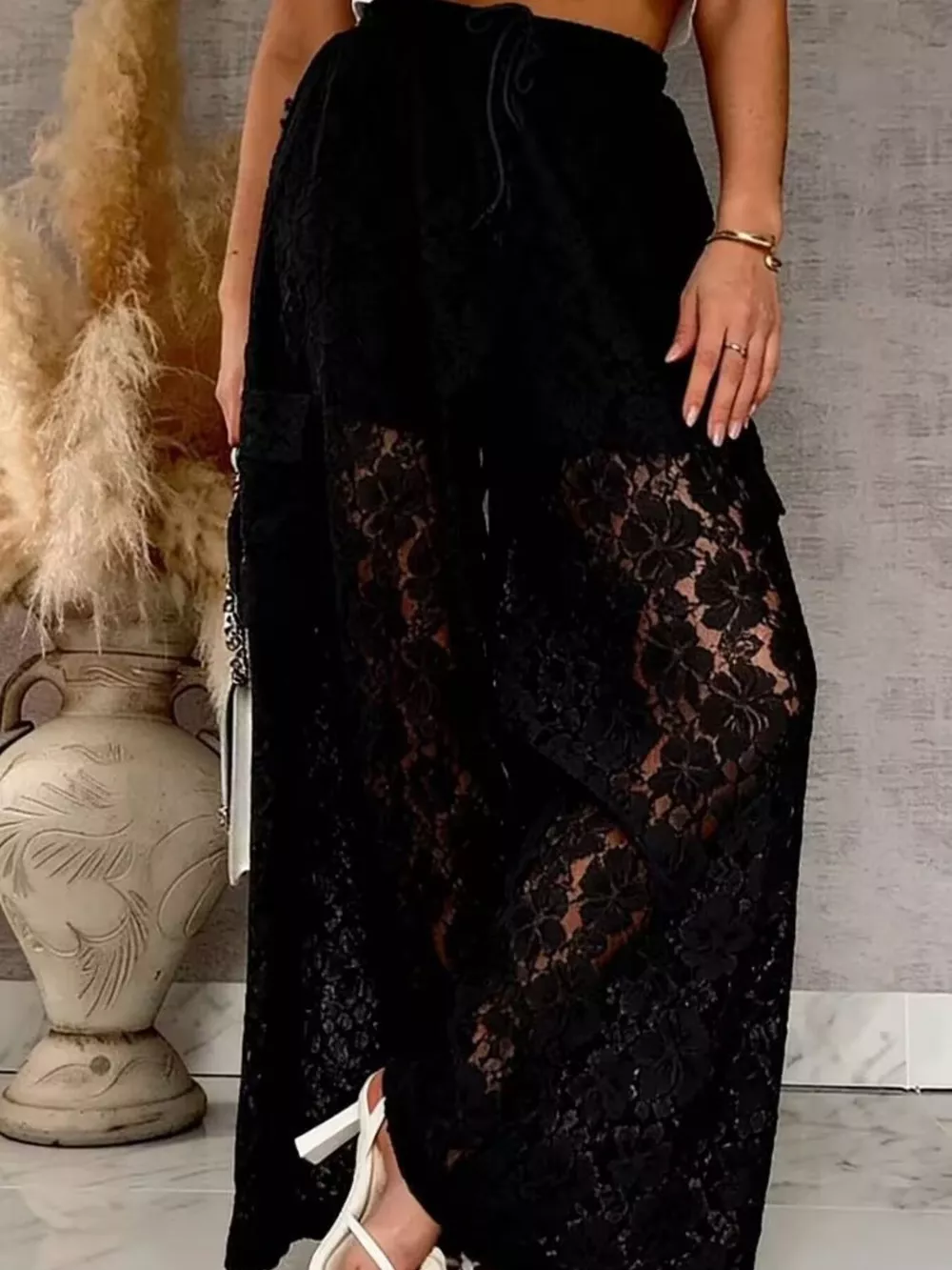 Lace Wide-Leg Pants, image 6
