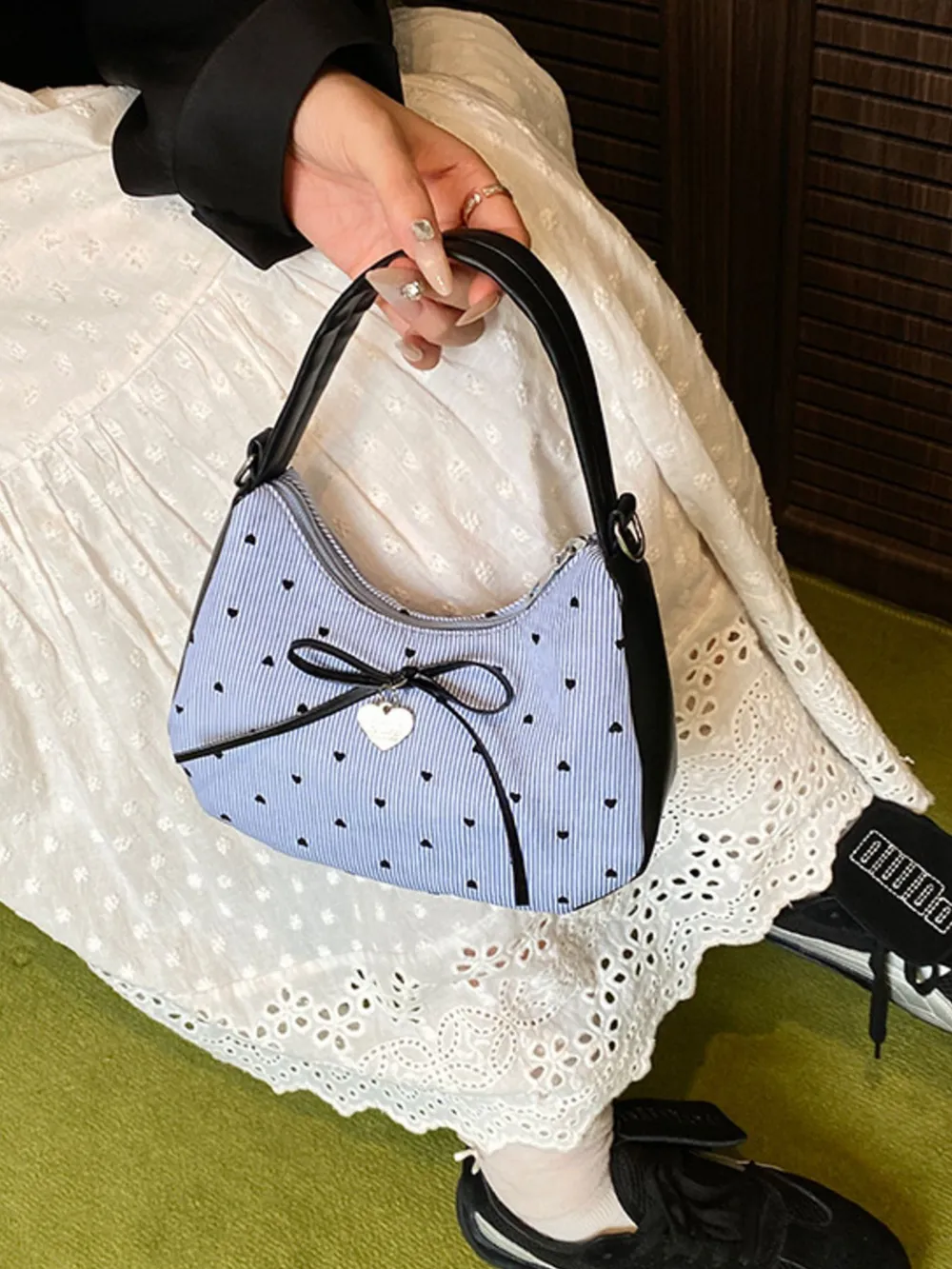 Printed Bow Shoulder Bag, image 2