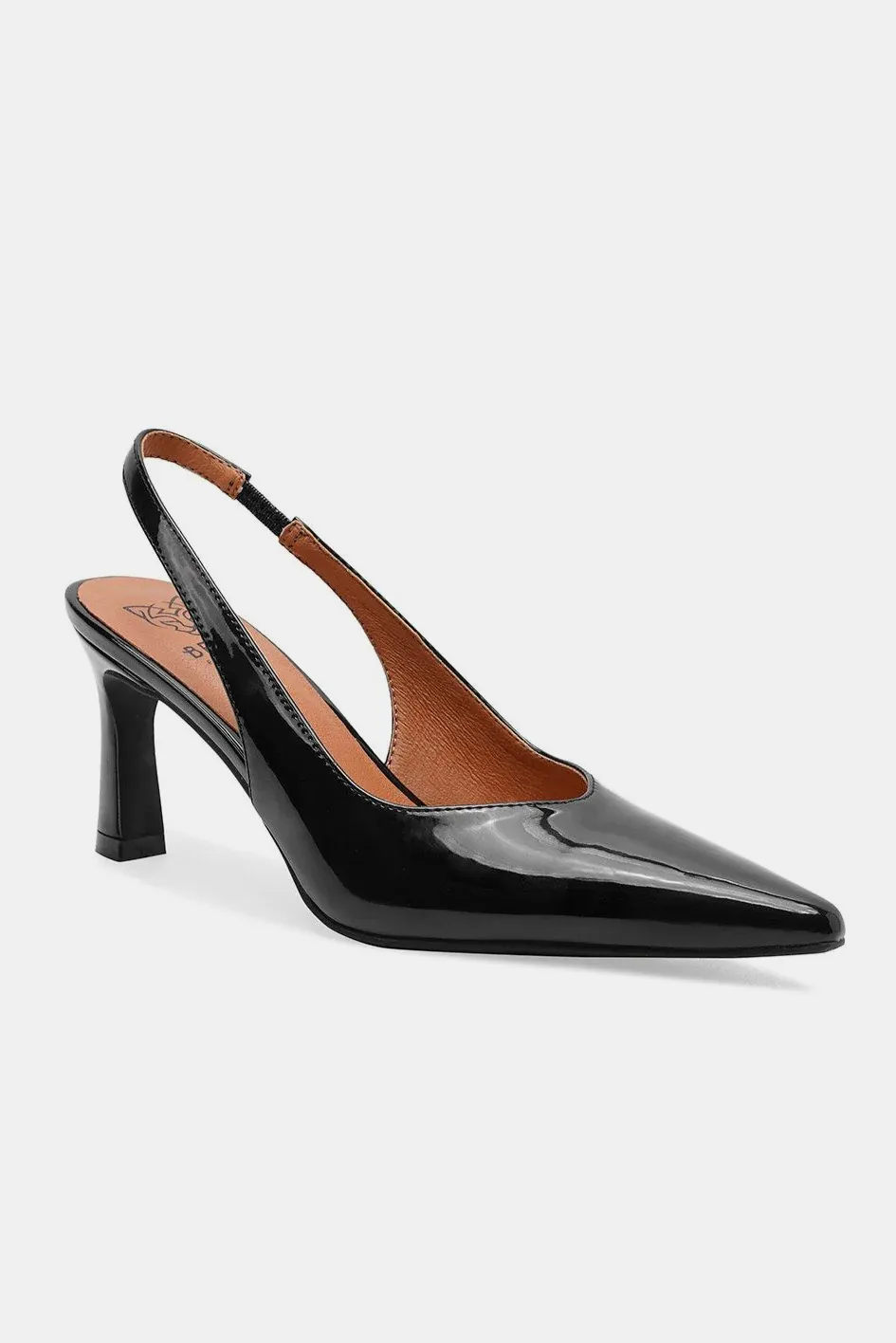 Faux Leather Point Toe Slingback Pumps, image 3