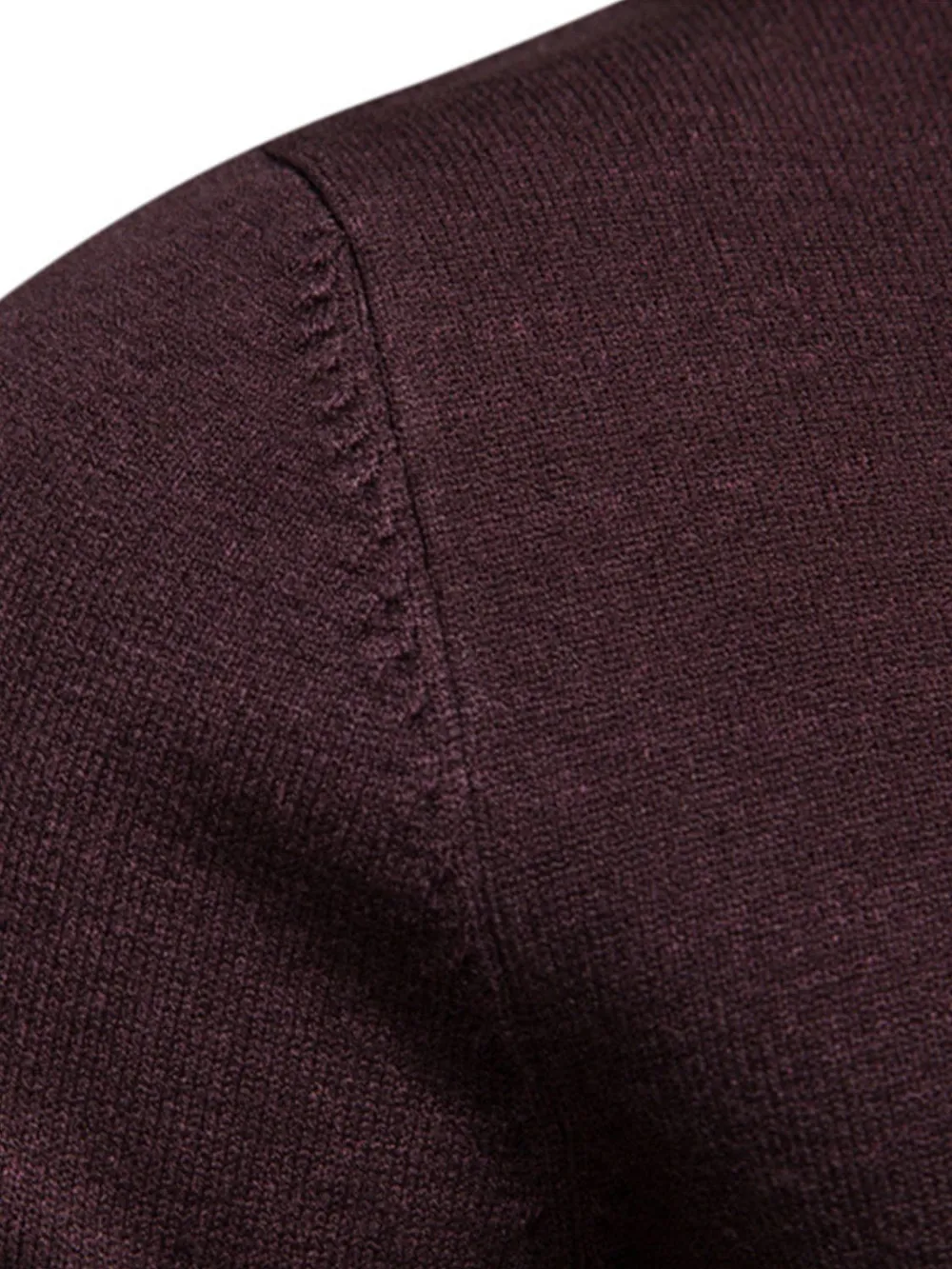 Men's Mock Neck Long Sleeve Sweater, image 4