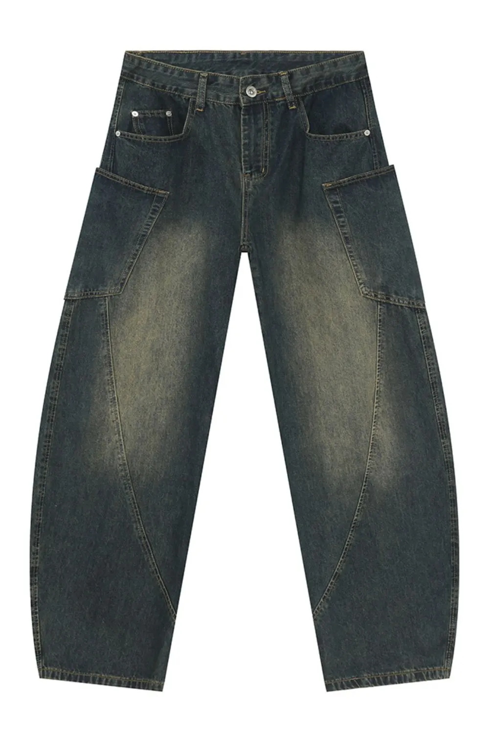 Mid Rise Waist Jeans with Pockets, image 7