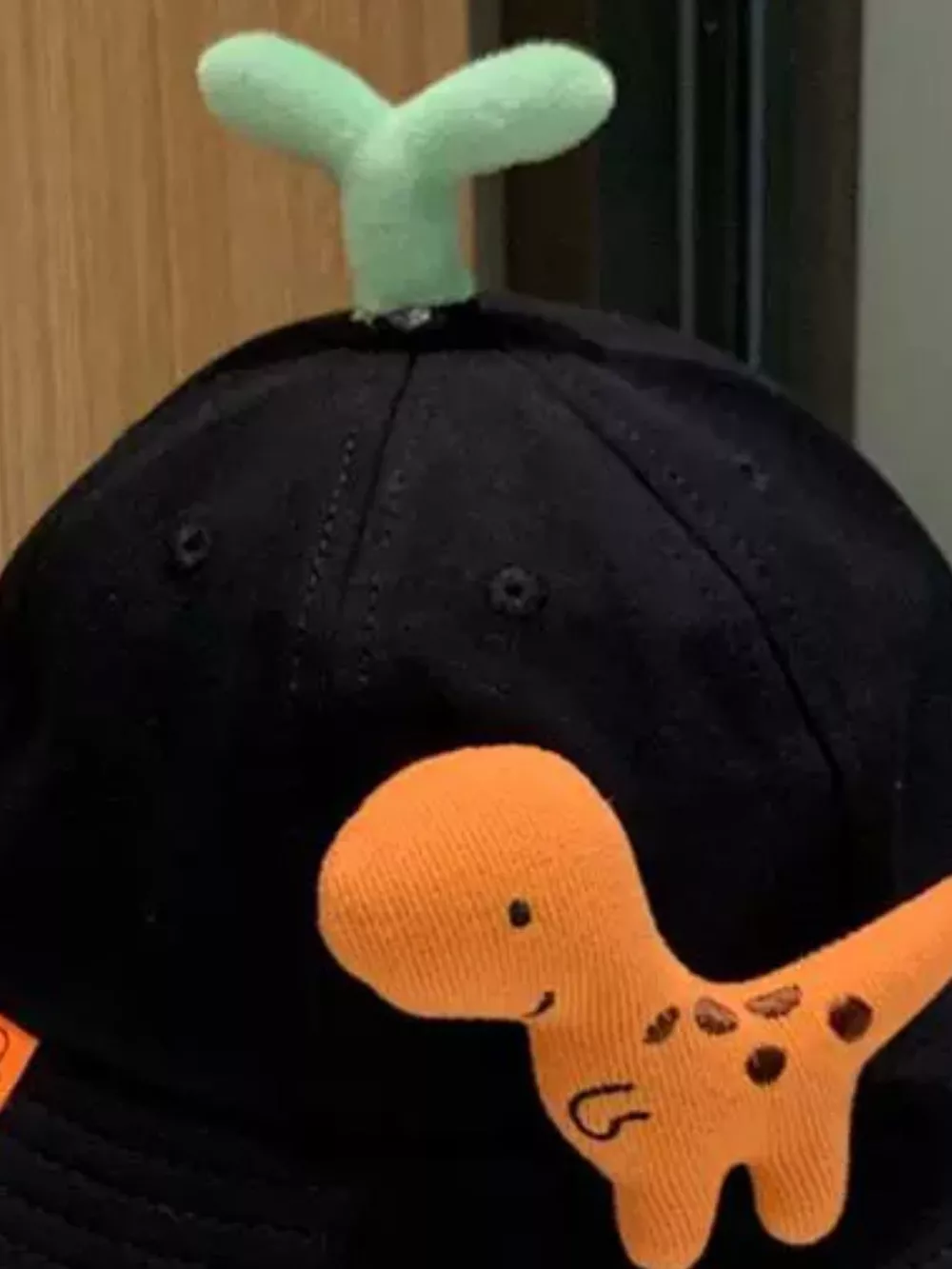 Children's Dinosaur & Sprout Decor Bucket Hat, image 5