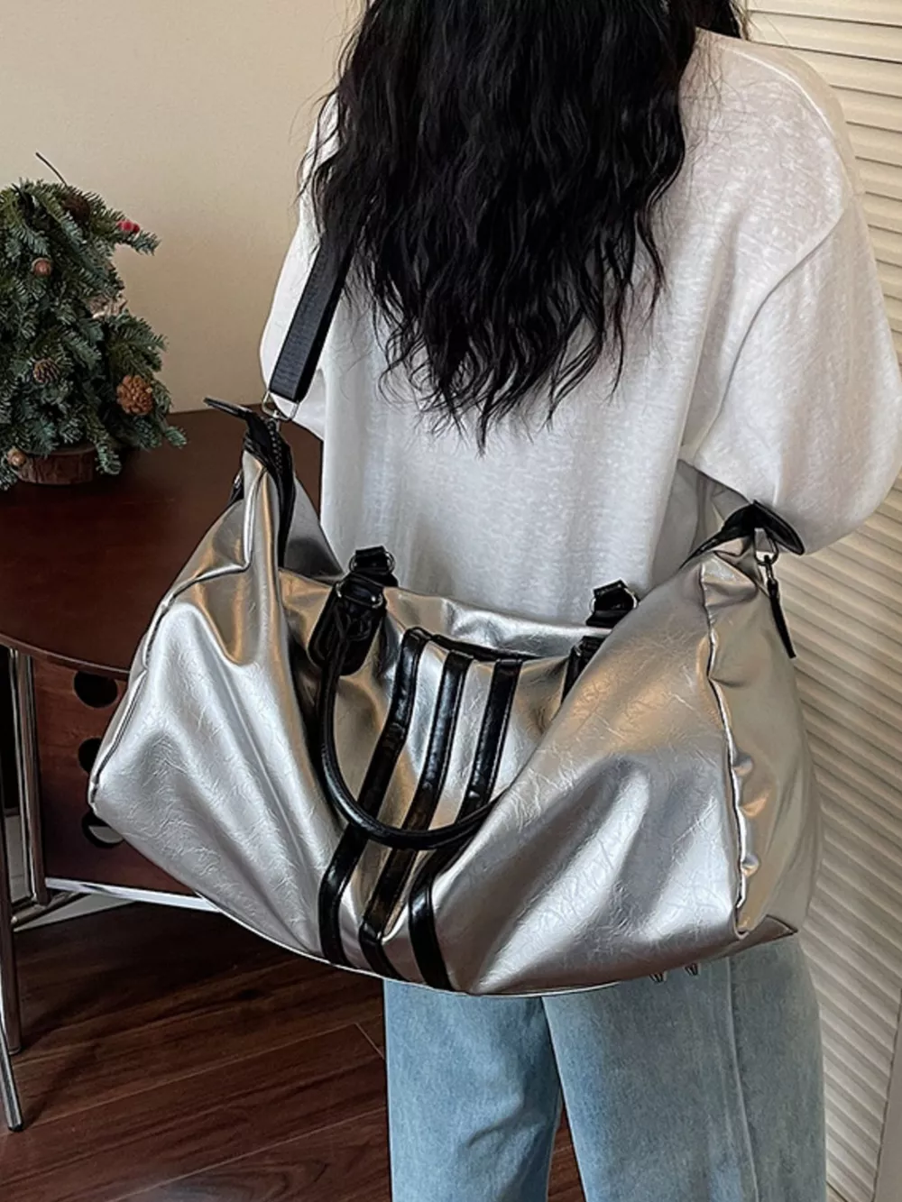 Duffle Bag with Three Stripes, image 6