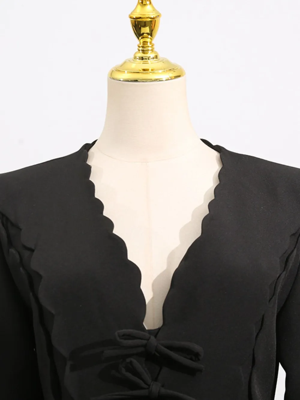 Long Sleeve Bow Front Midi Dress, image 16