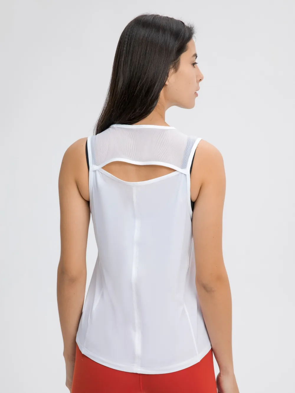 Cutout Back Round Neck Active Tank, image 20