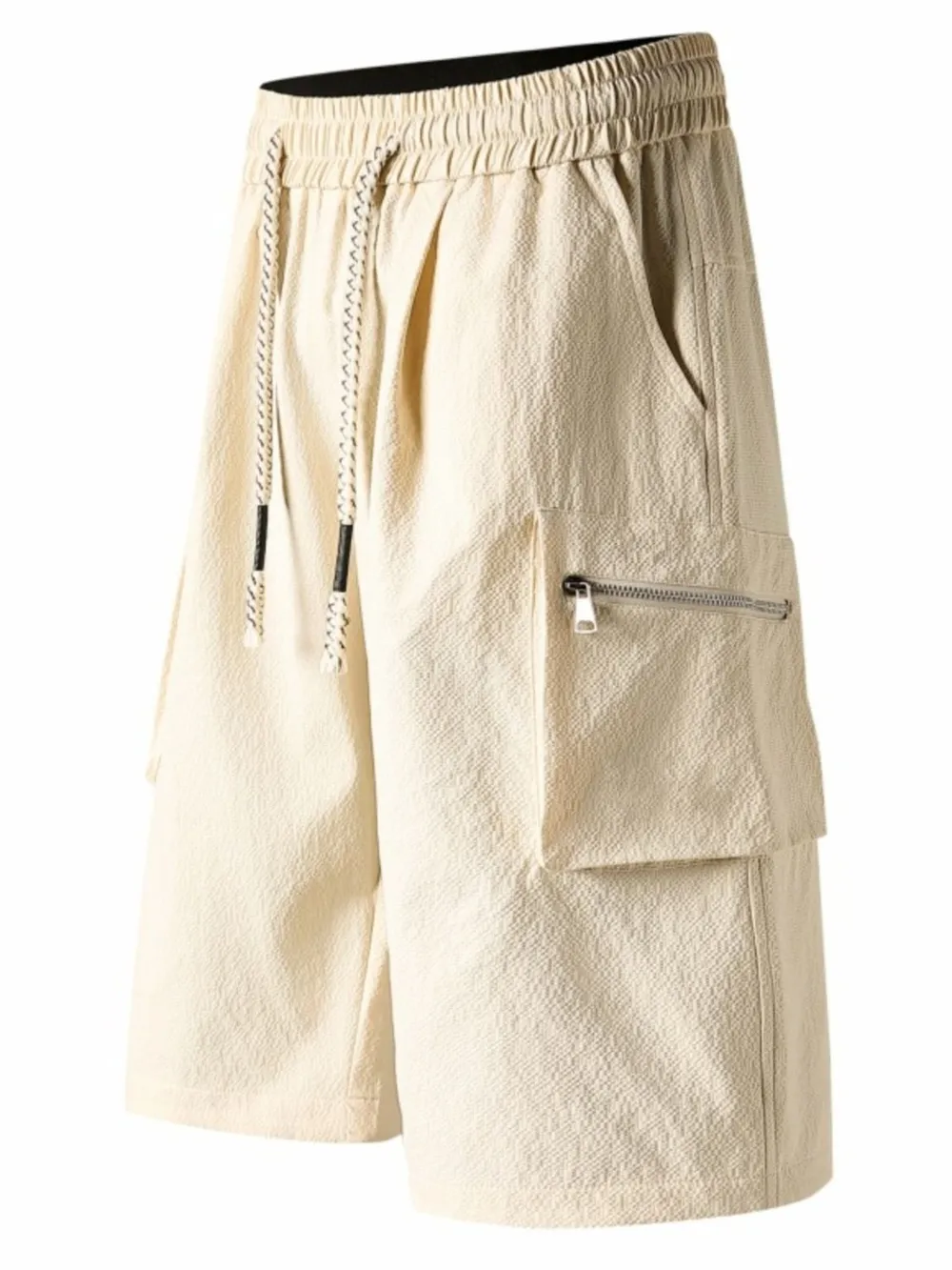 Men's Plus Size Cargo Shorts with Rope Drawstring, image 2
