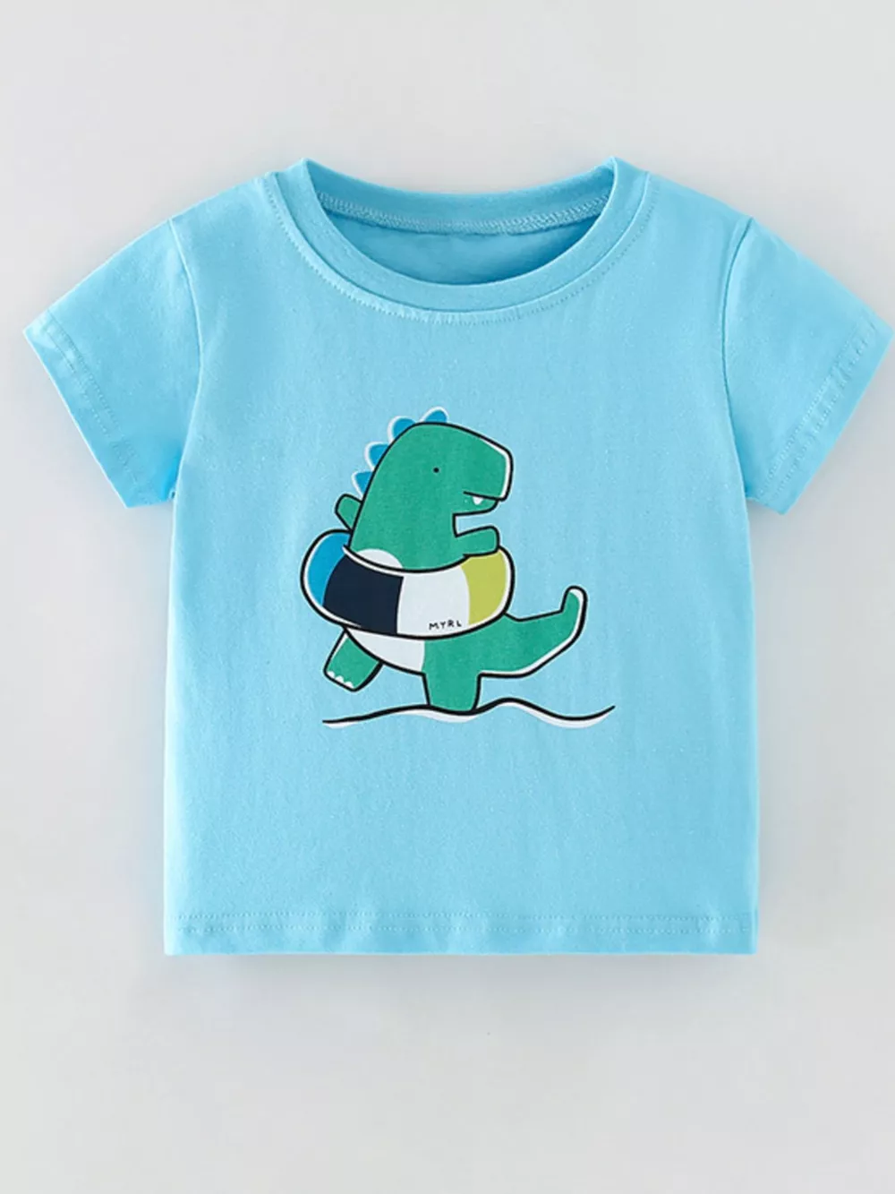 Children's Cute Dinosaur Graphic Short Sleeve T-Shirt