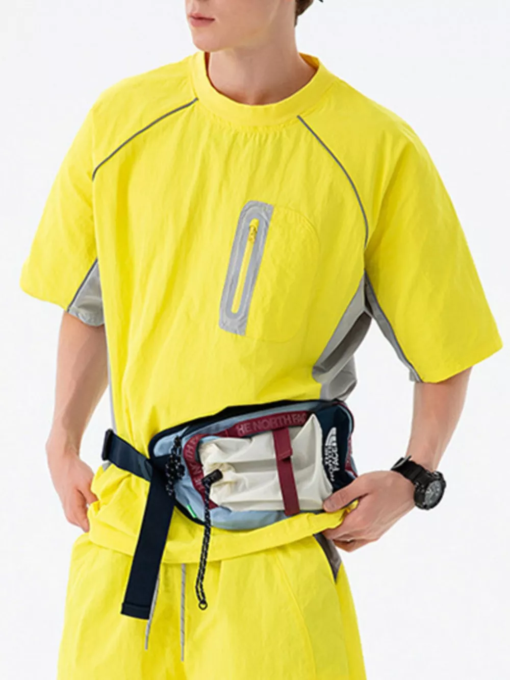 Men's Contrast Round Neck Half Sleeve Active T-Shirt, image 14
