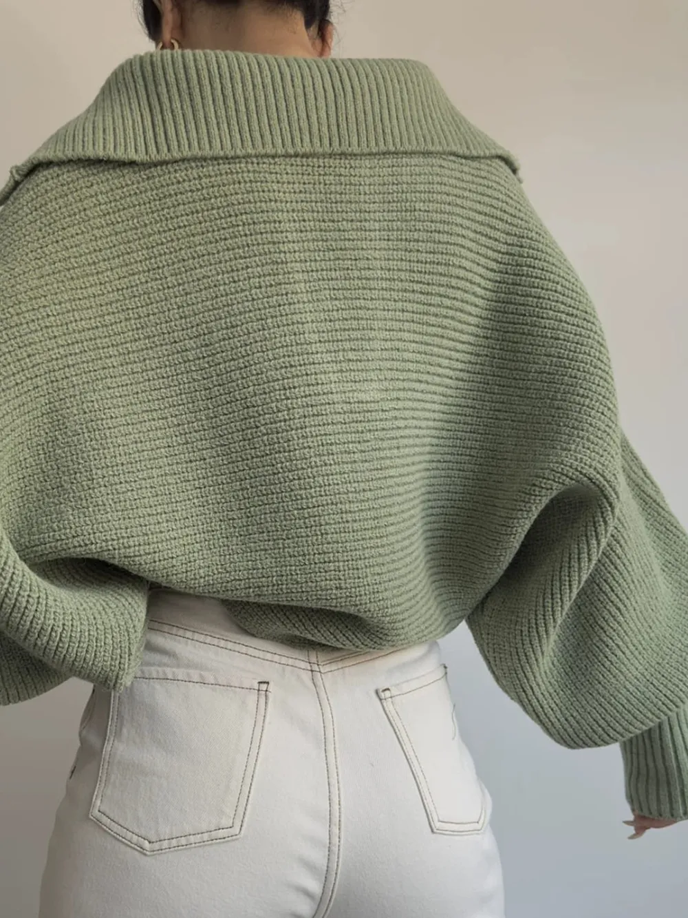 Johnny Collar Long Sleeve Sweater, image 14