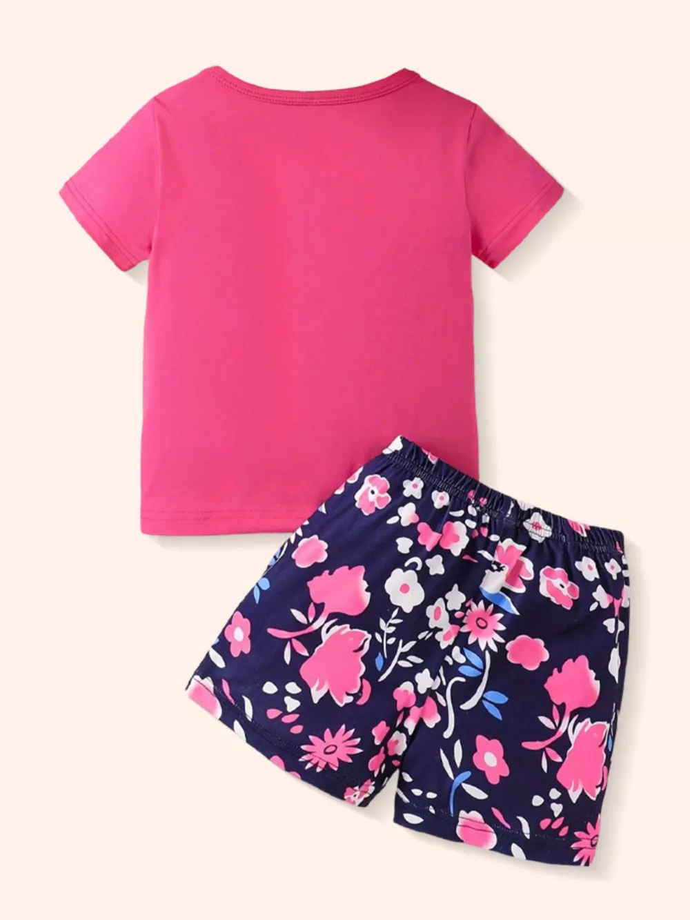 Children's Short Sleeve Tee and Floral Shorts Set, image 4