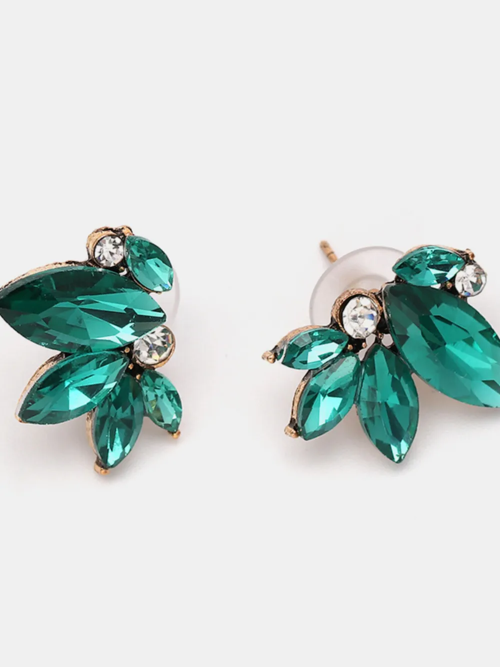 Alloy Rhinestone Flower Stud Earrings, image 6