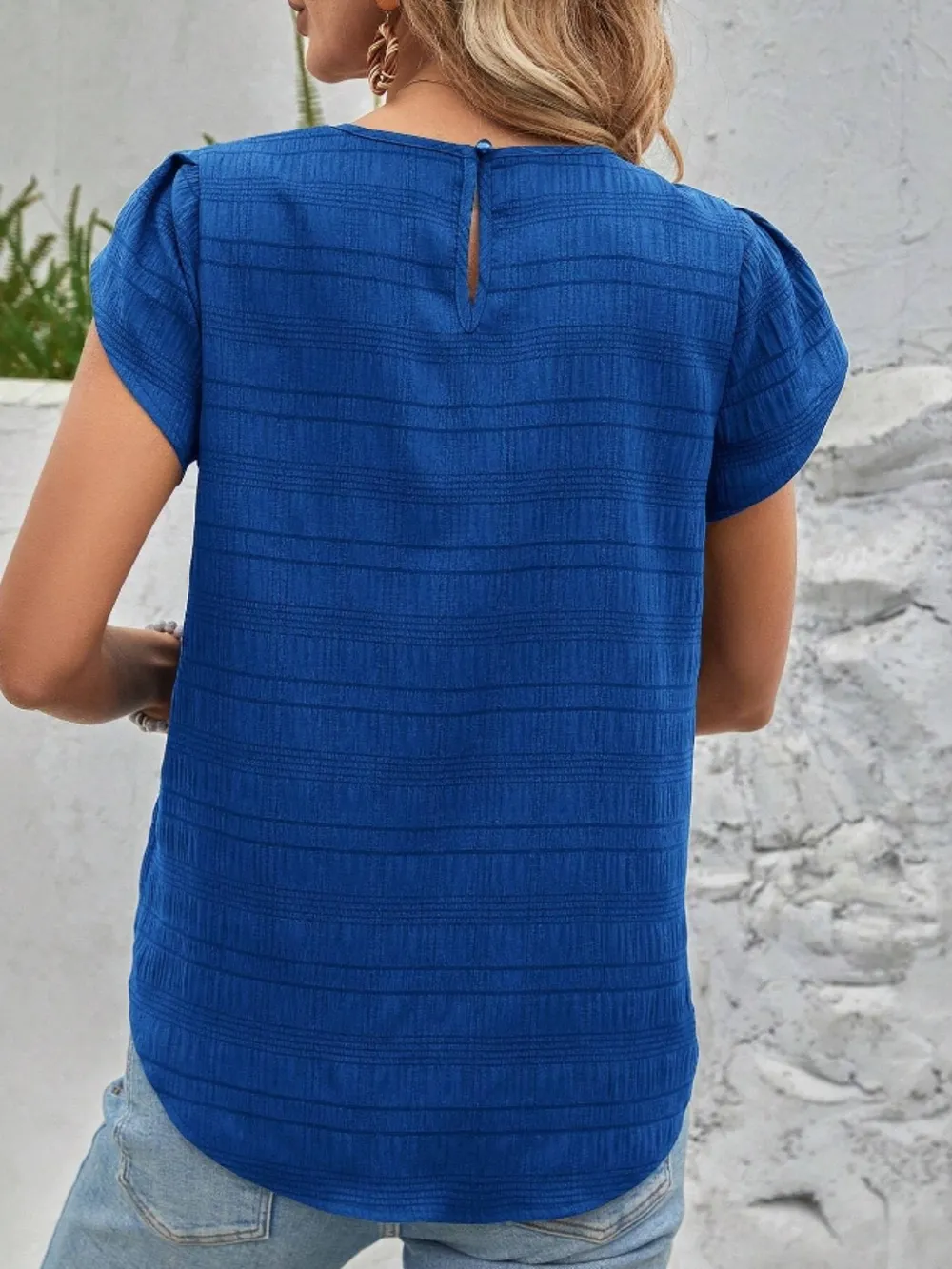 Round Neck Petal Sleeve Top, image 19
