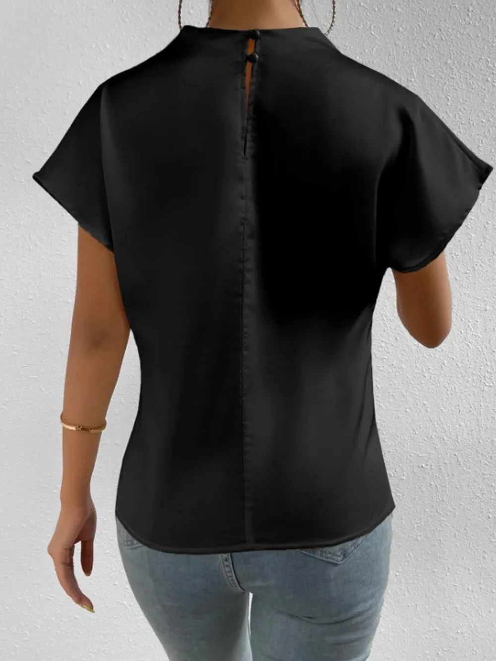 Mock Neck Short Sleeve Blouse, image 25