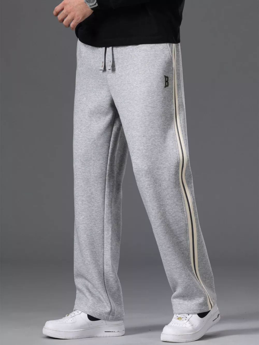 Men's Side Striped Casual Drawstring Pants, image 4