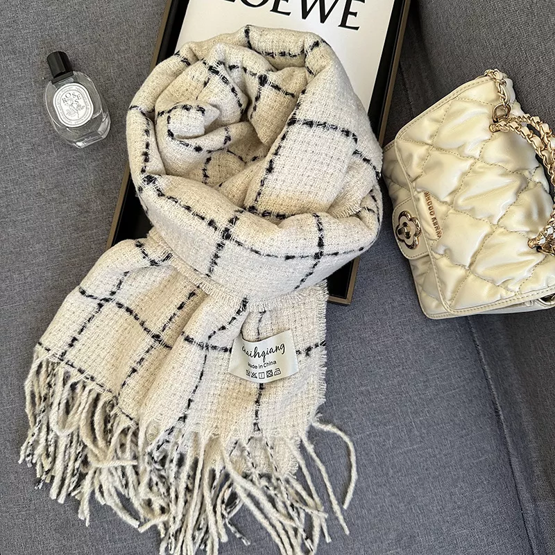 Fringe Plaid Scarf, image 2