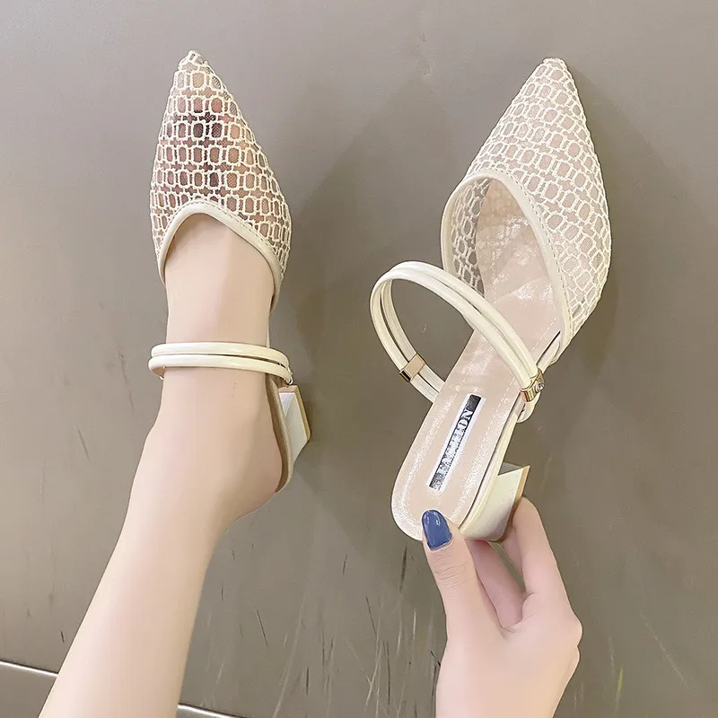 Point Toe Block Heel Sandals, image 4
