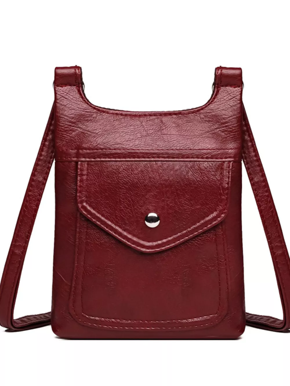 Adjustable Strap Leather Crossbody Bag, image 17