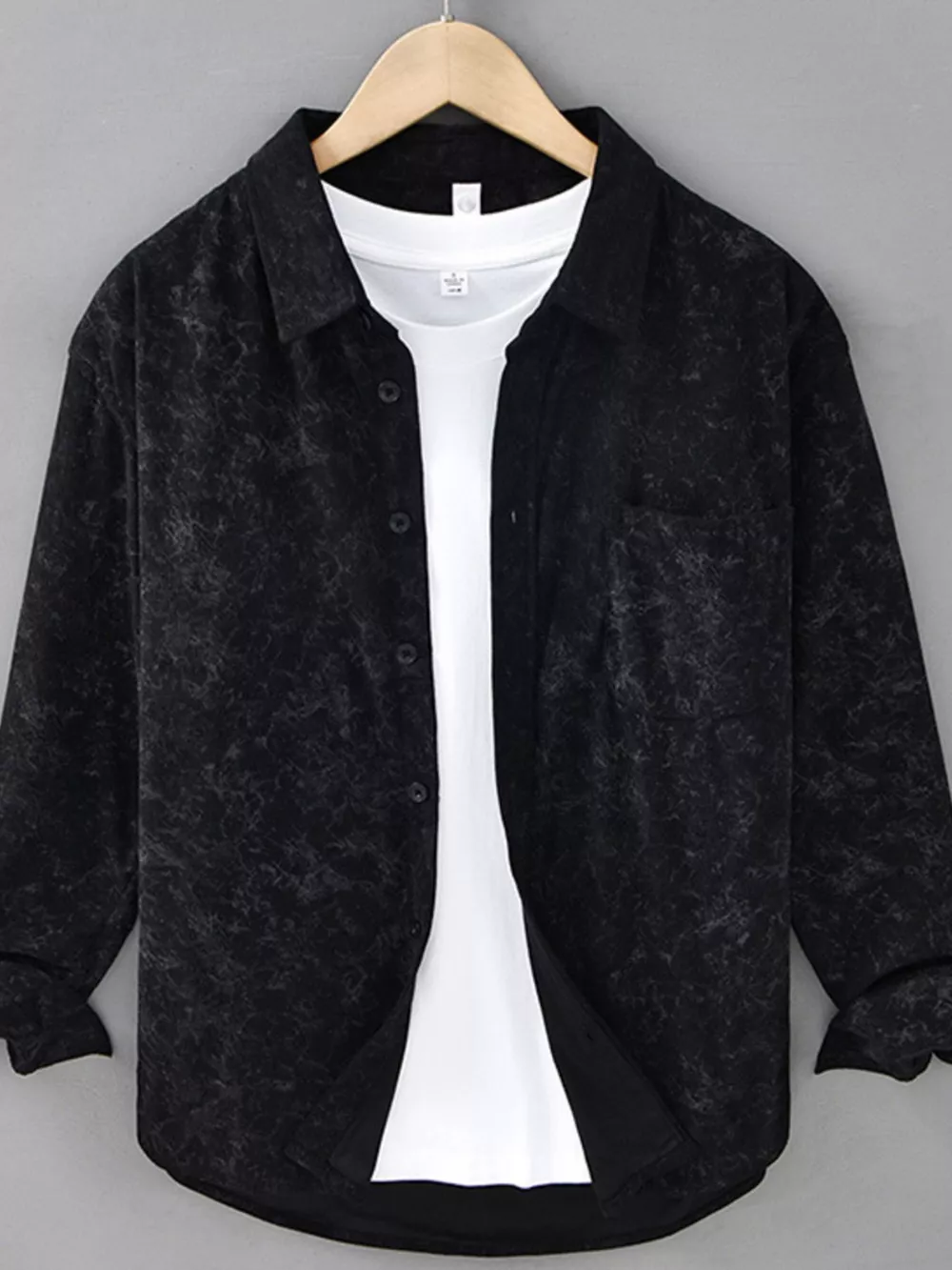 Men's Plus Size Button Up Long Sleeve Shirt, image 8