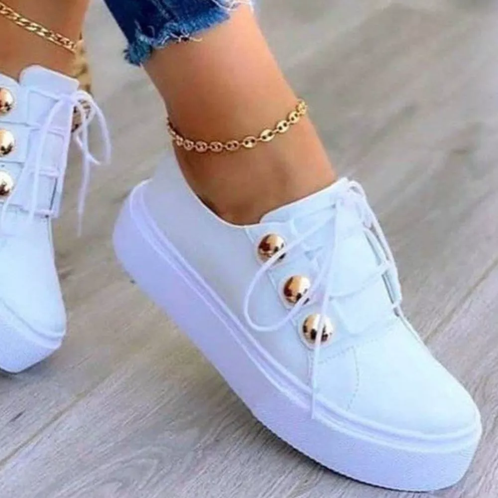 Round Toe Platform Sneakers, image 9
