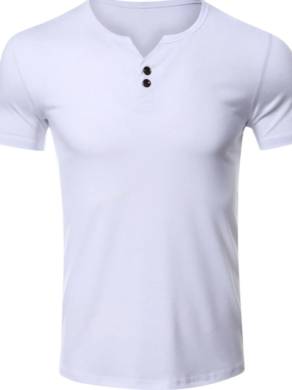 Men's Henley Short Sleeve Polo Top, image 7