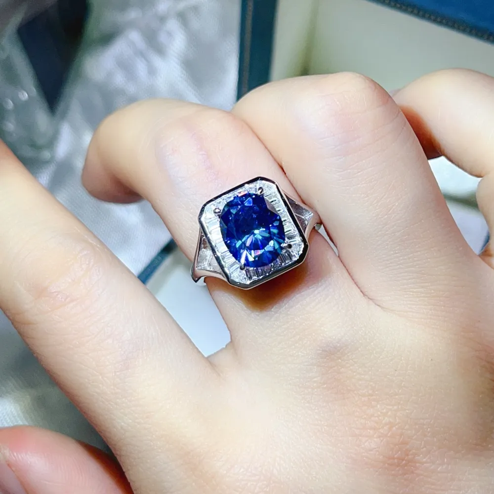 3 Carat Moissanite Square Ring, image 9