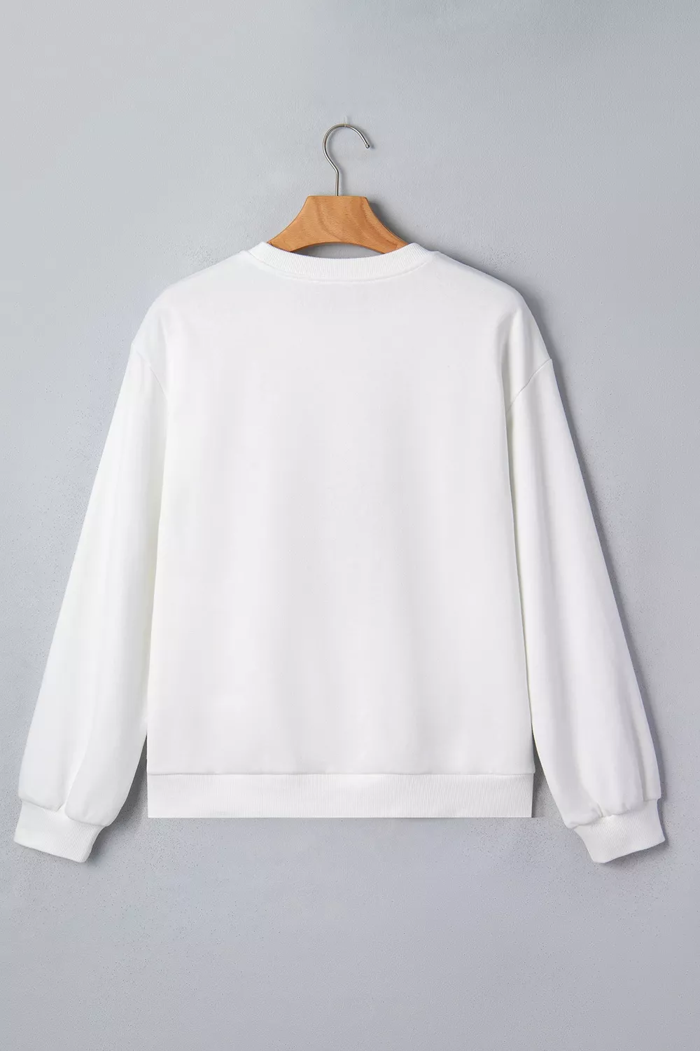 Embroidered Gingerbread Cozy Christmas Long Sleeve Round Neck Sweatshirt, image 9