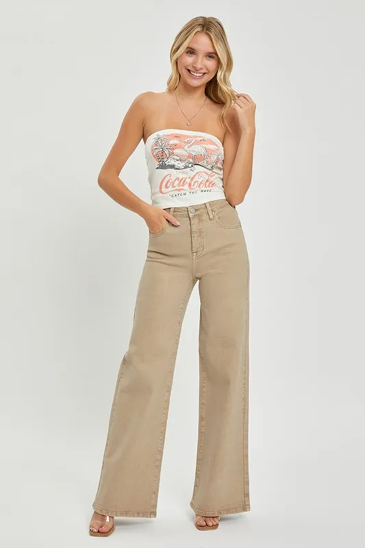 Full Size Tummy Control High Rise Wide Leg Jeans Plus Size, image 4