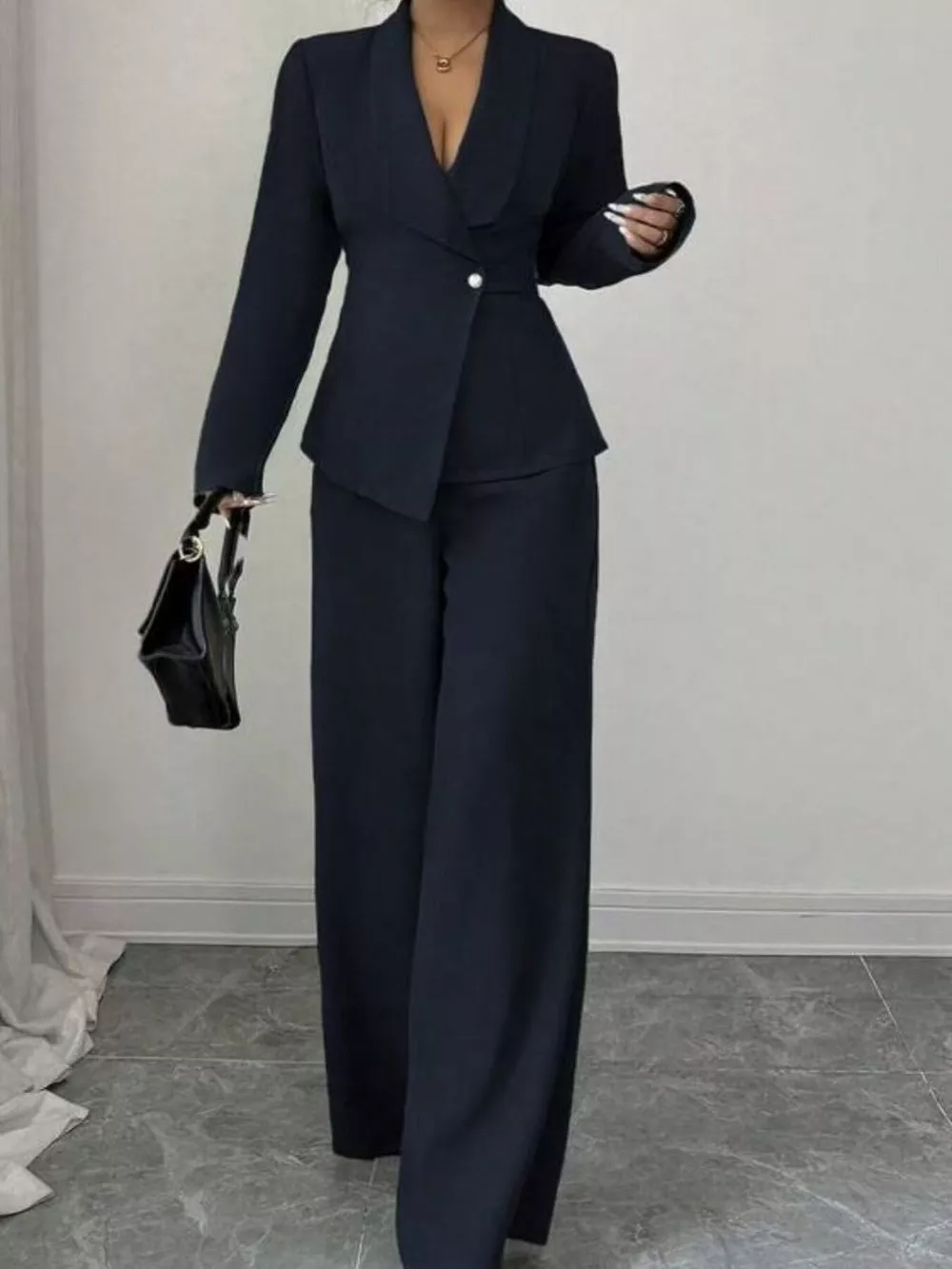 One Button Blazer and Pants Set, image 27