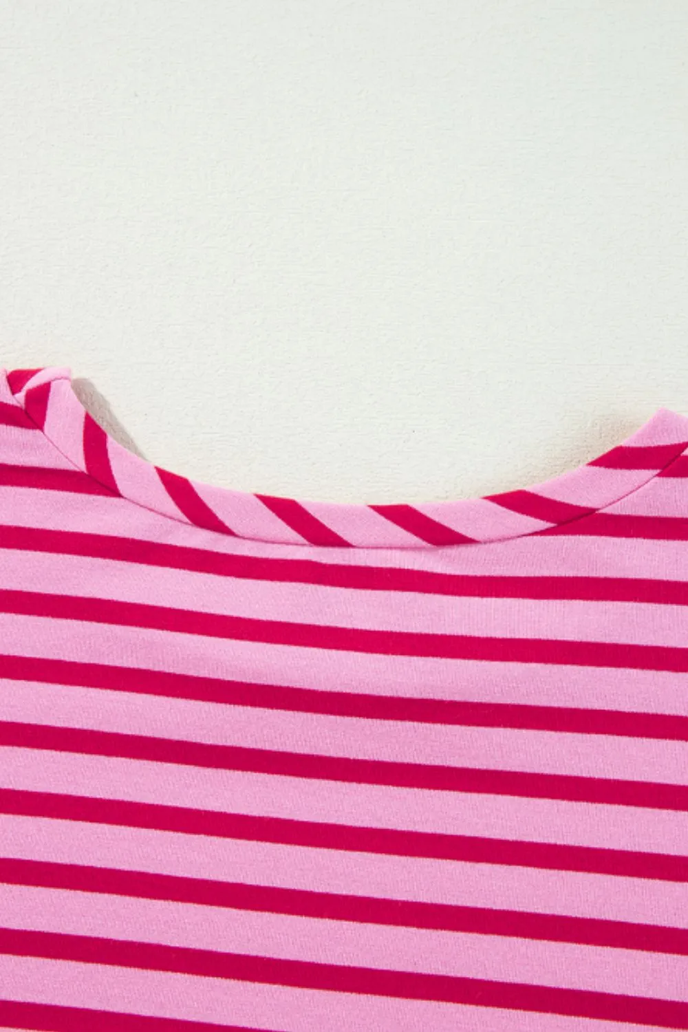 Striped Round Neck Long Sleeve Sweatshirt, image 8