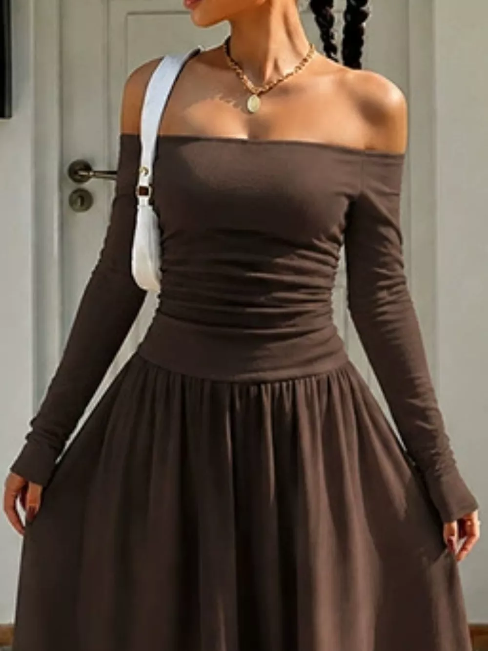 Off-the-Shoulder Maxi Dress, image 6