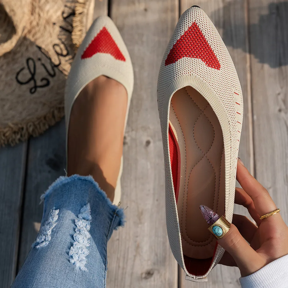 Mesh Point Toe Flat Slip-Ons, image 5