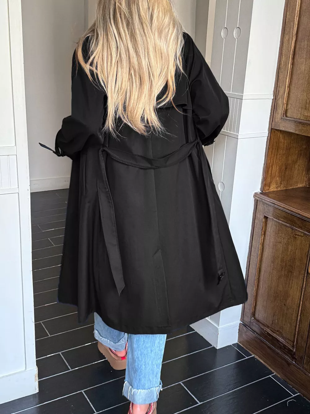 Double-Breasted Belted Trench Coat, image 7