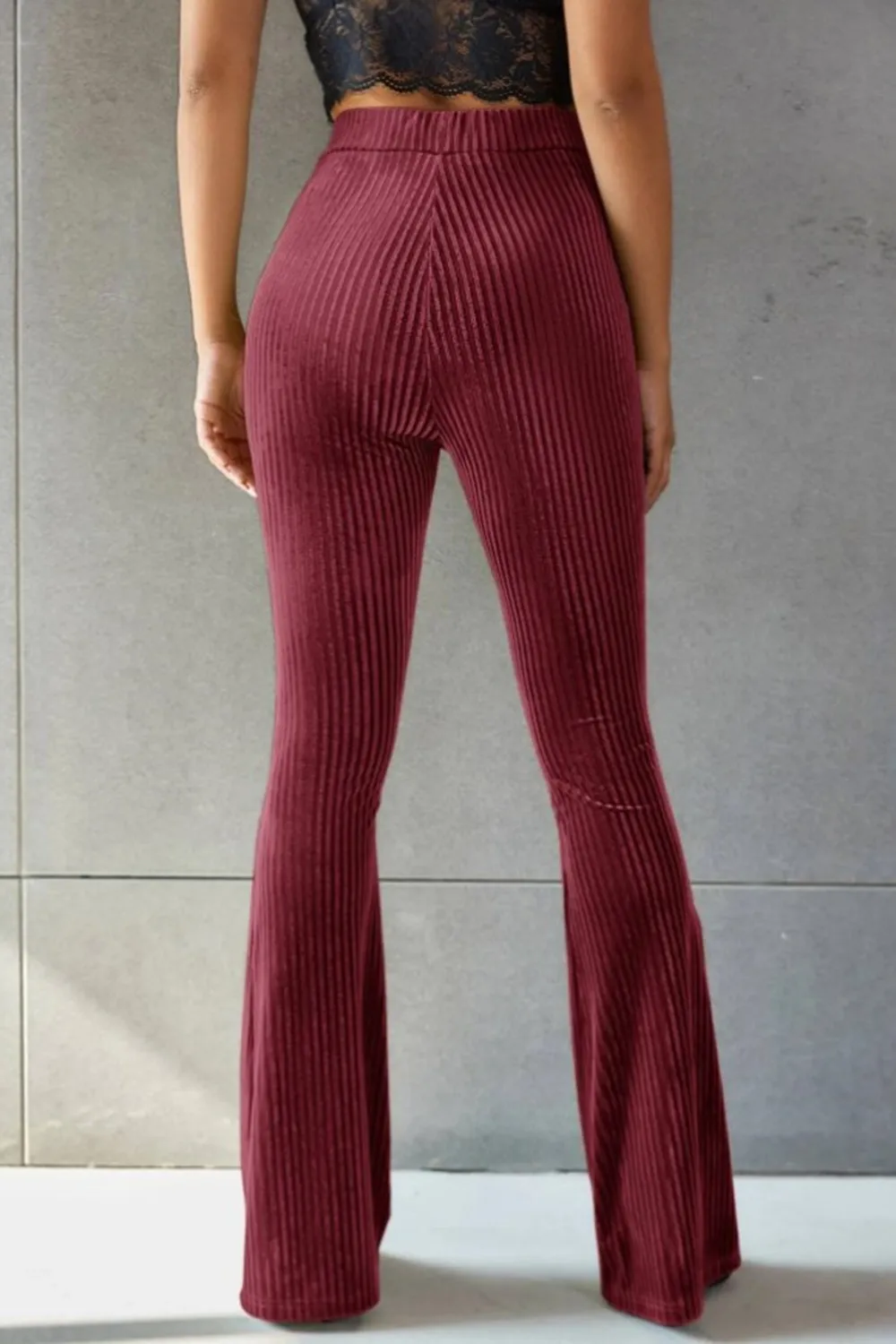 Ribbed High Waist Flare Pants, image 13