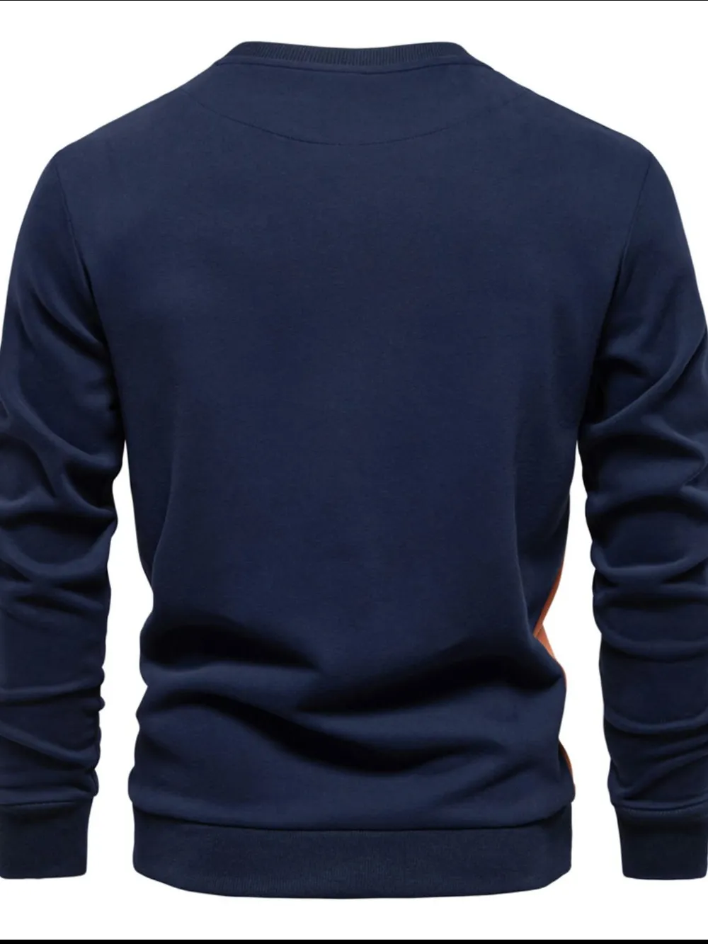 Men's Side Striped Contrast Round Neck Sweatshirt, image 4