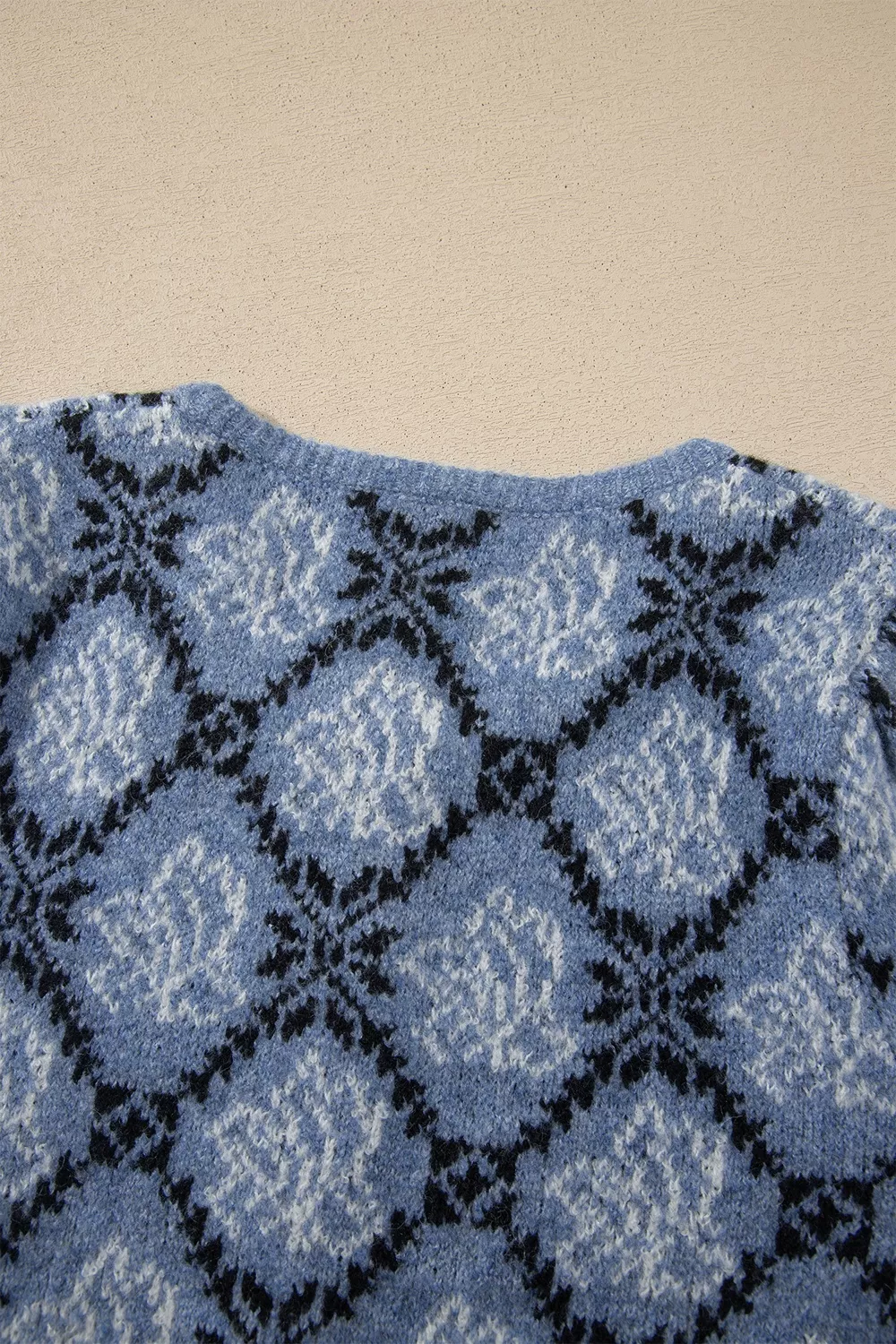 Short Sleeve Button Front Boho Knit Top Cardigan, image 6