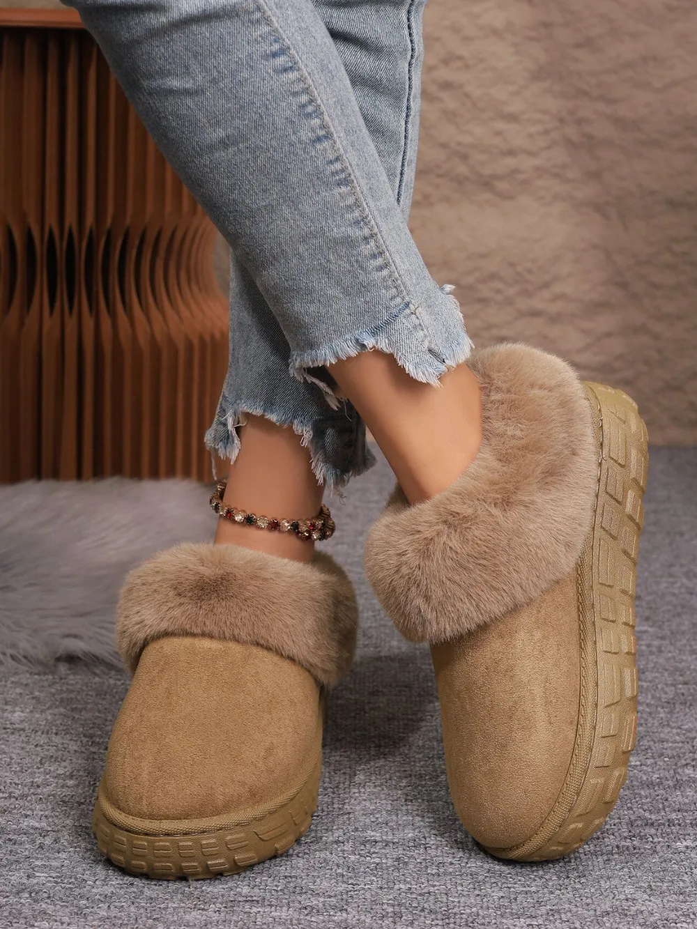 Faux Fur Lined Suede Winter Boots, image 8