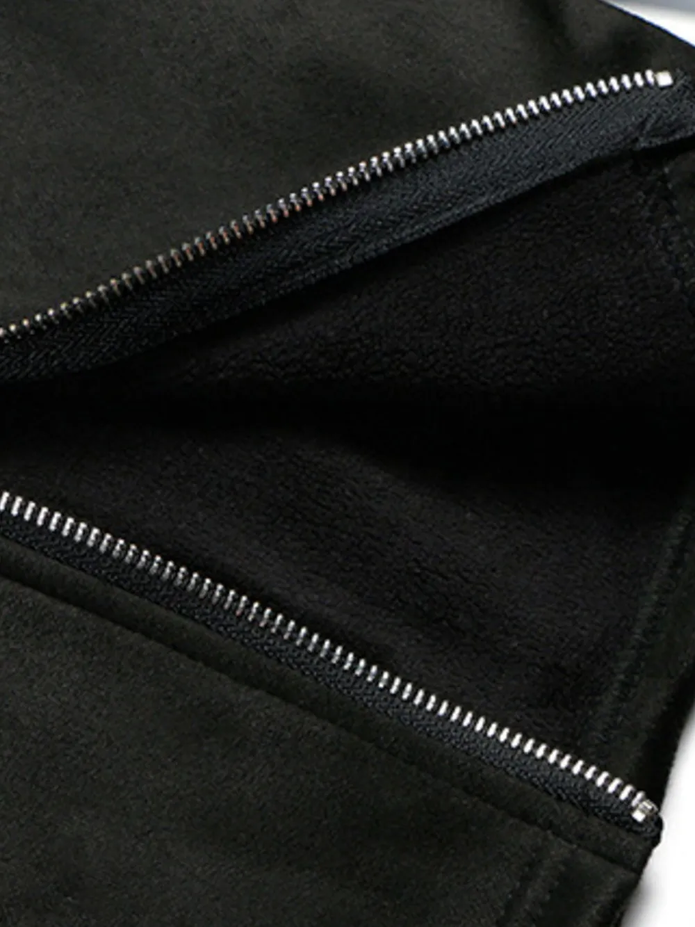 Men's Oversized Zipper Detail Turtleneck Sweatshirt, image 5