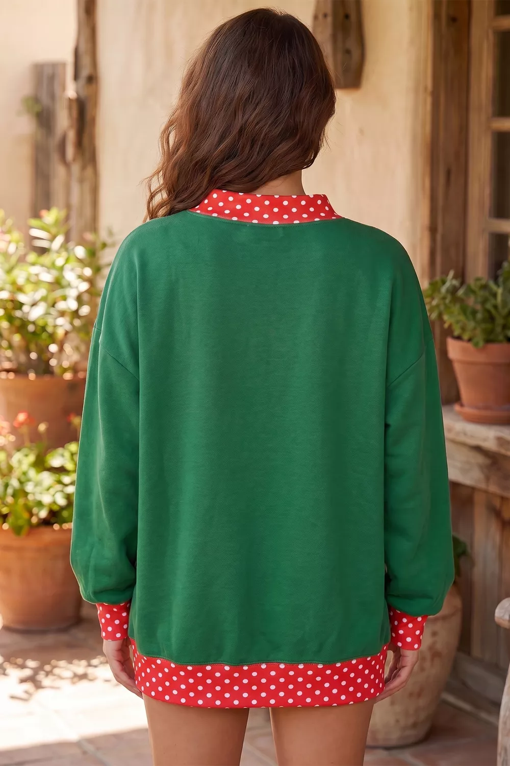 Christmas Sequin Merry Slogan Tunic Holiday Sweatshirt, image 3