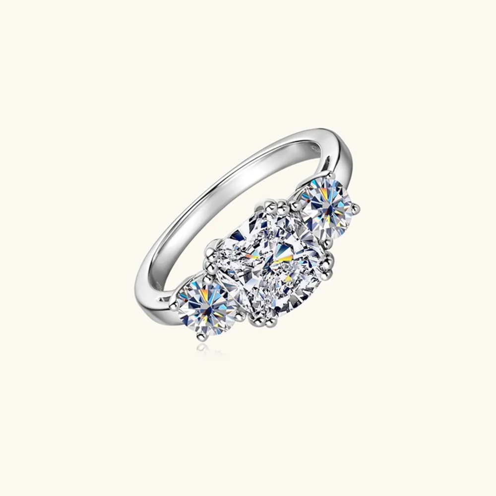 3.5 Carat Moissanite 925 Sterling Silver Ring, image 5