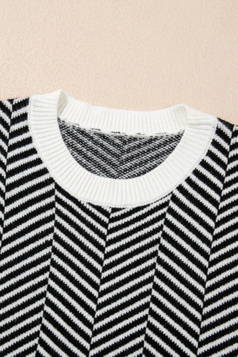 Striped Round Neck Long Sleeve Sweater, image 21