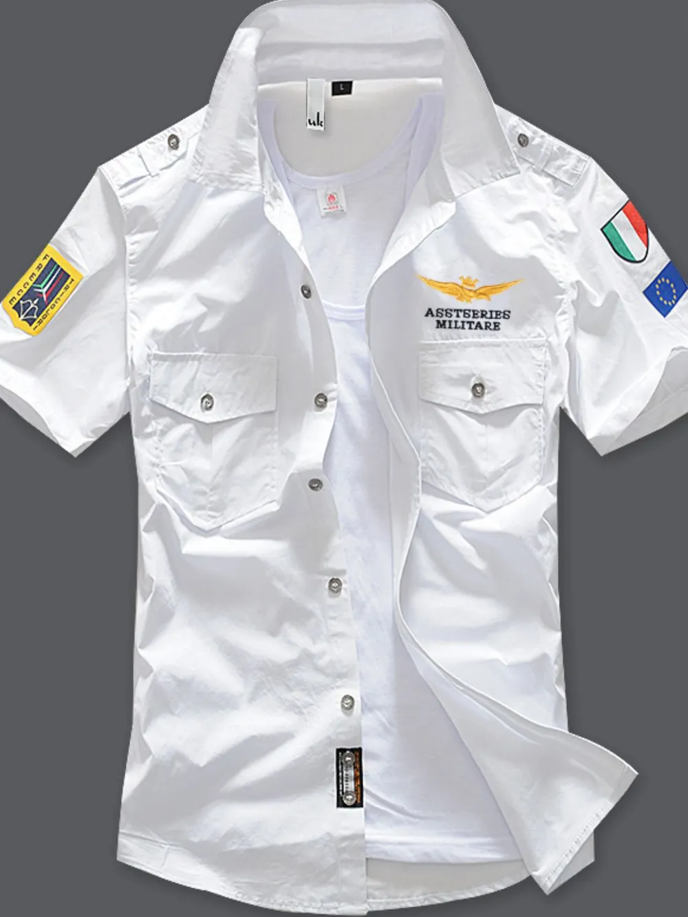 Men's Full Size Button Up Short Sleeve Shirt Plus Size, image 4
